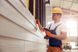 Middletown siding contractor installing exterior wood siding