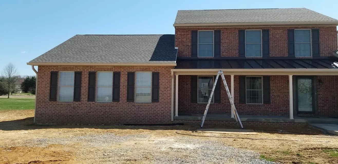 Finished home with new windows